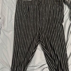 Men's Black Striped Pants